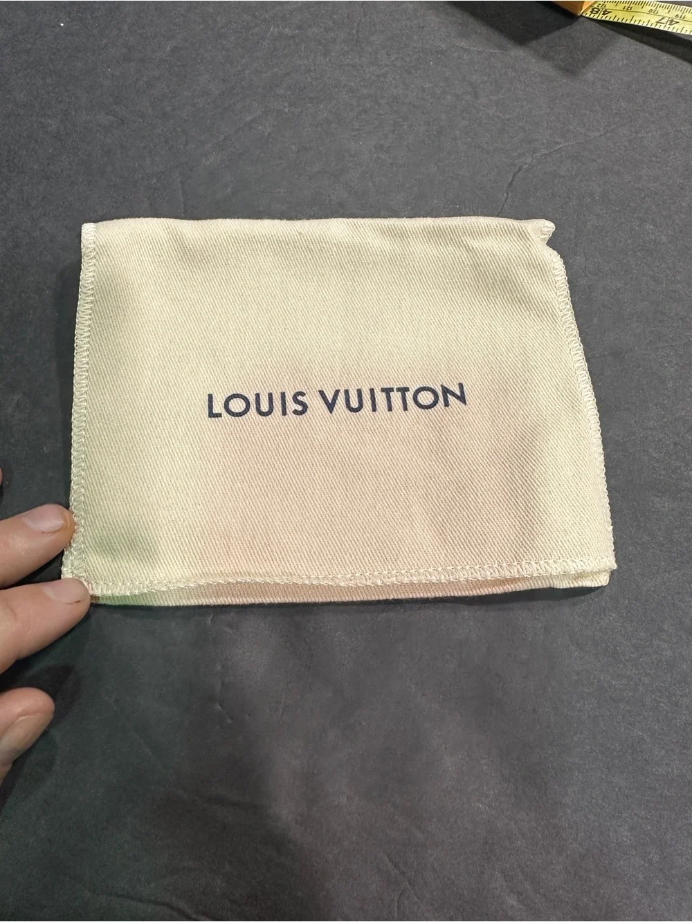 Louis Vuitton Cream Fabric Dust Pouch with  Logo